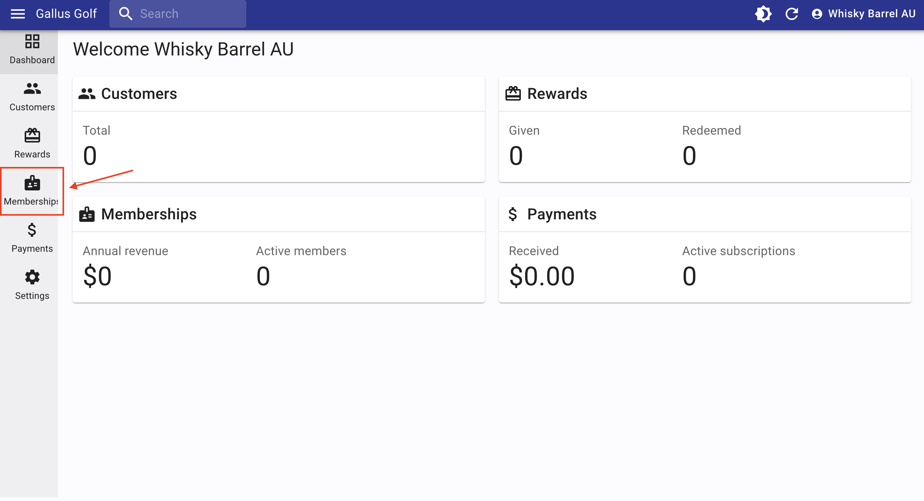 gallus subscriptions membership revenue dashboard