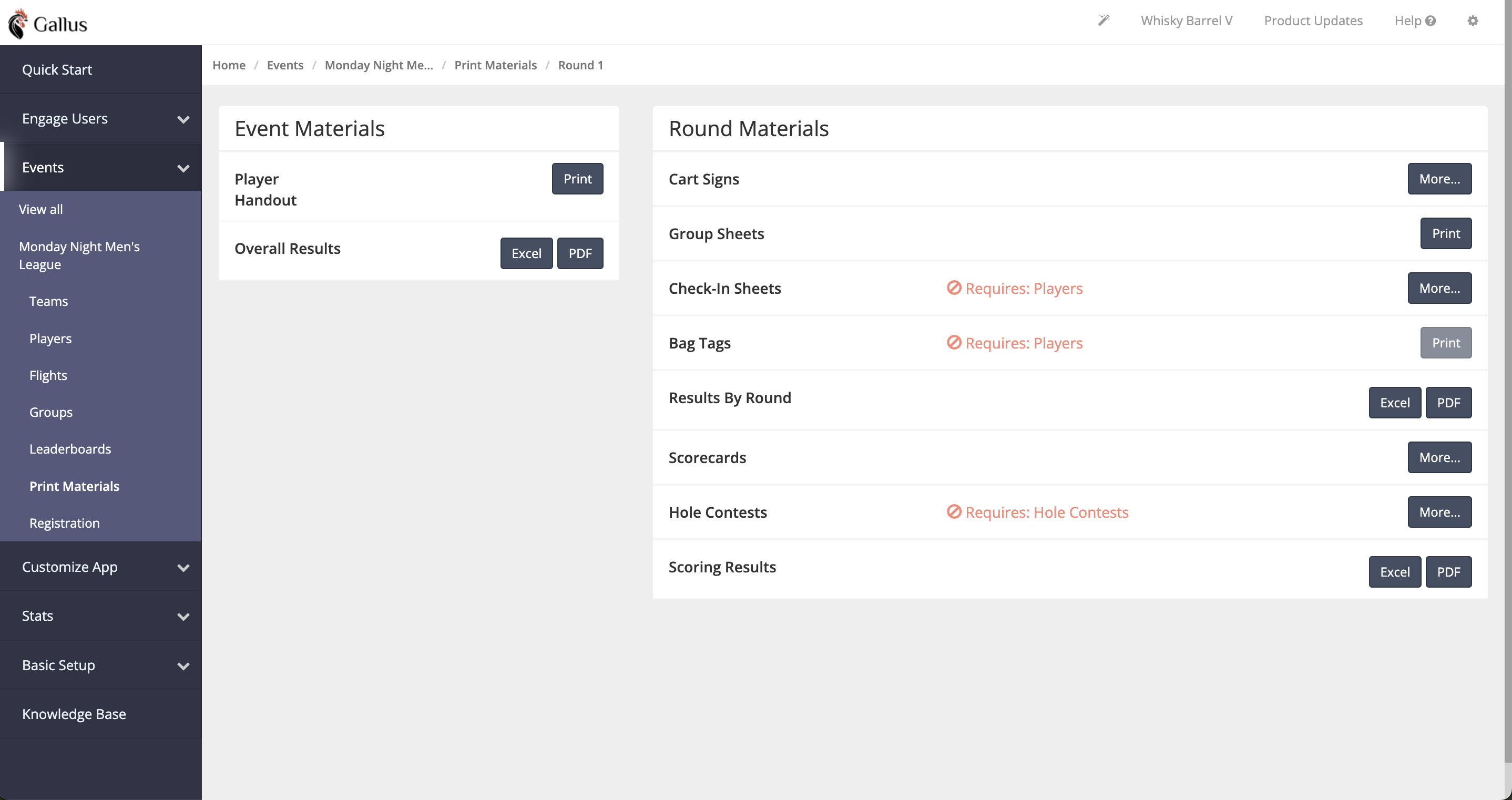 Gallus Tournament Software: Overview 